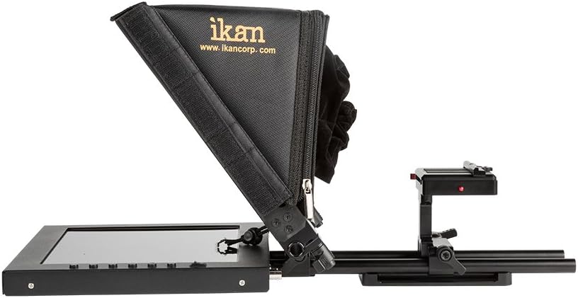 12-inch Portable Teleprompter Kit with Adjustable Glass Frame - Black R3768