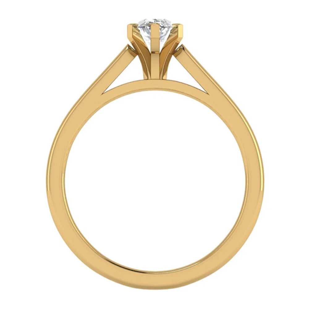 14K Gold 6 Prong Solitaire Diamond Engagement Ring H80644