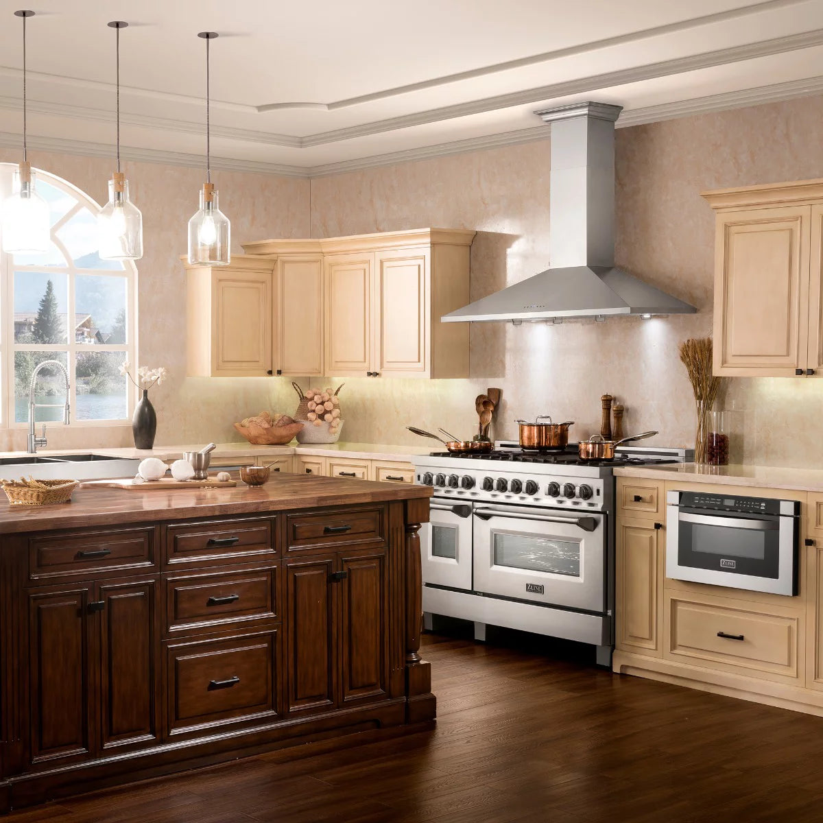 30 Inch Wall Range Hood with 2 LED Lights D347