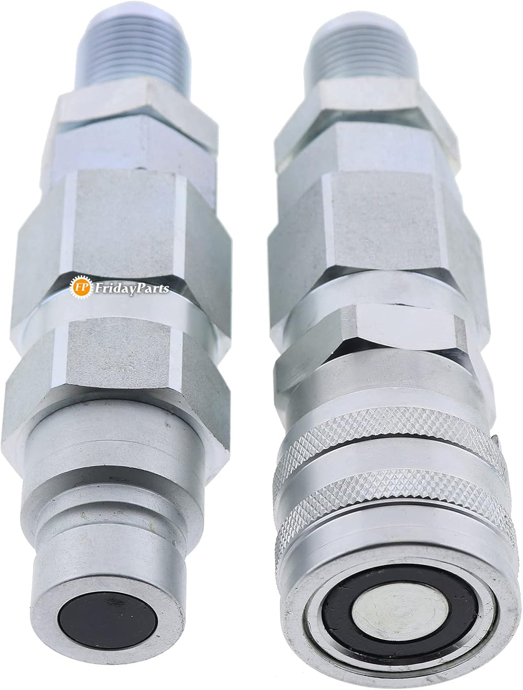 1/2 Flat Face Hydraulic Quick Connect Coupler Set O334