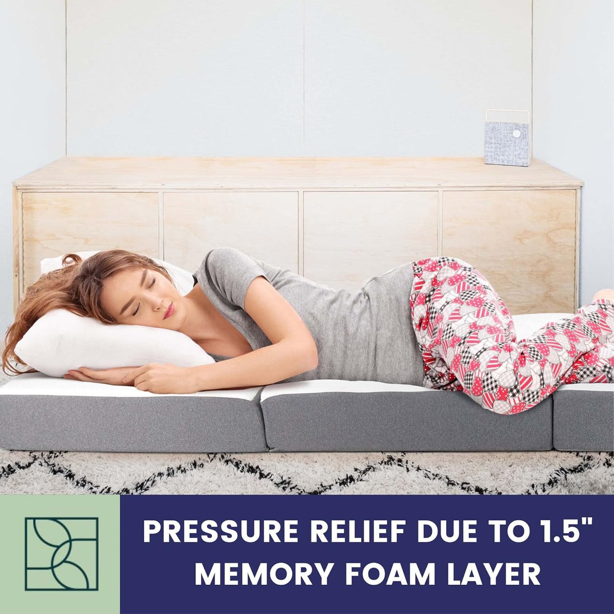 Trifold Memory Foam Mattress with Carry Bag R88566