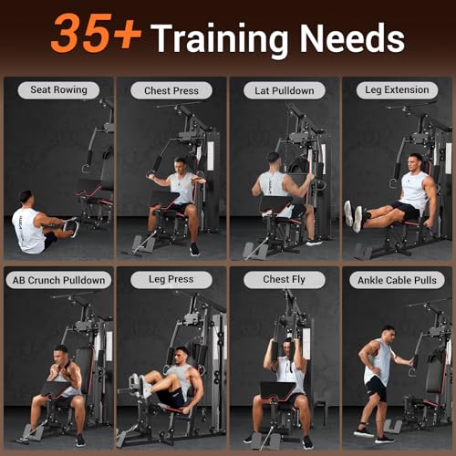 Black 150 Lbs Weight Stack Workout Station F1890