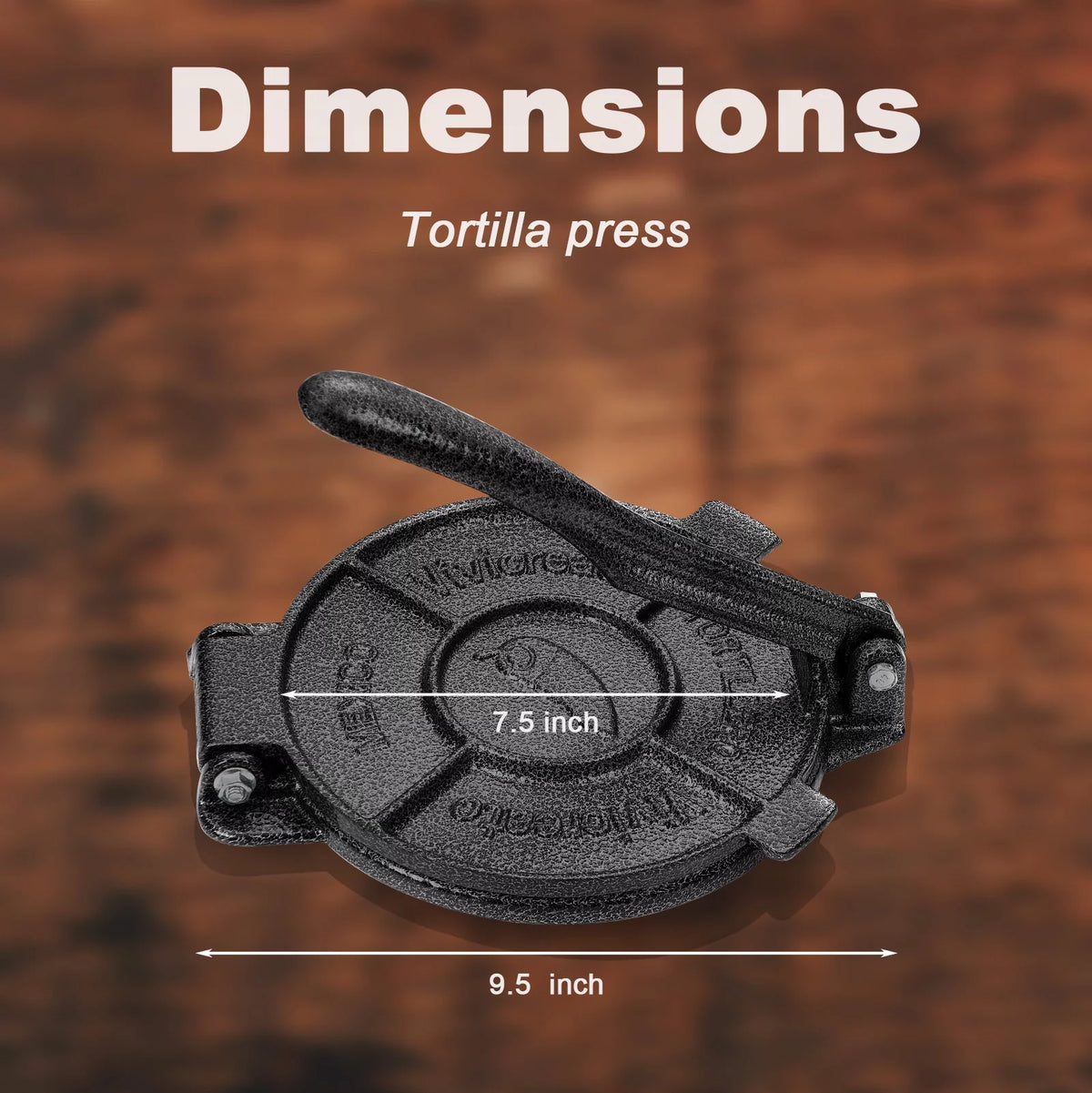7.5 inch Grey Tortilla Press V904520