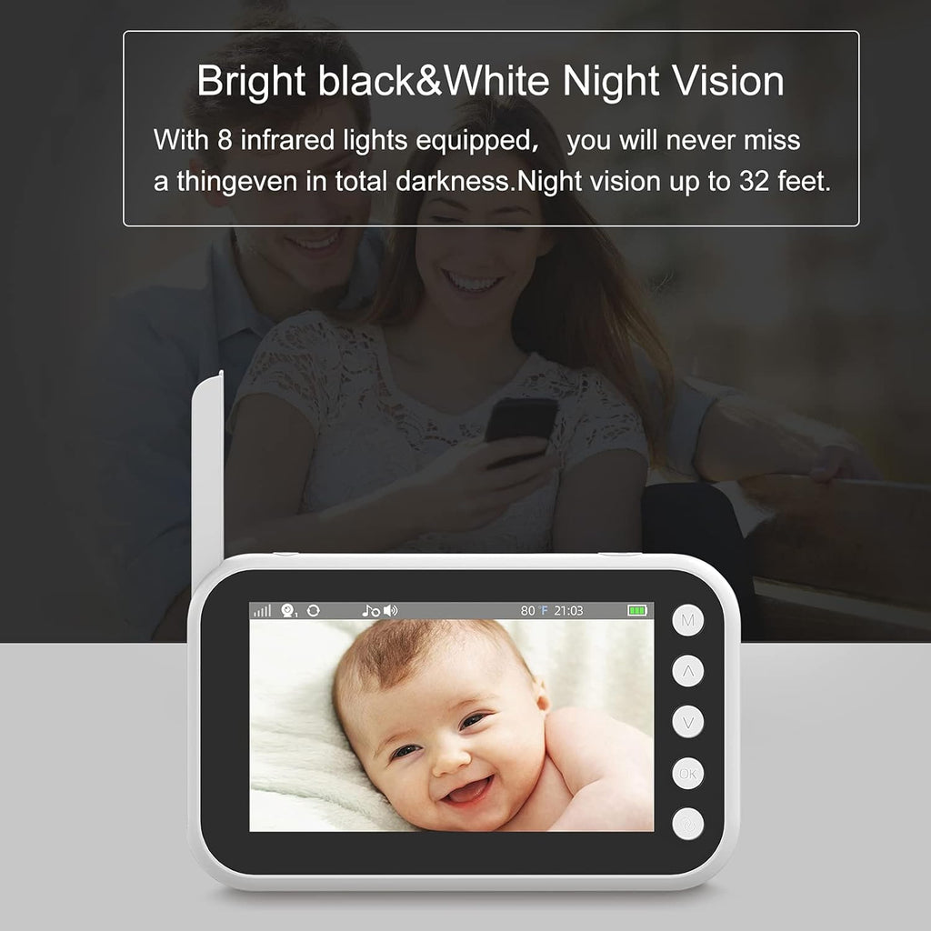 Video Baby Monitor with Camera and Audio, 4.3 Inch LCD Screen K63893