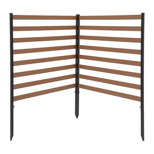 Brown 2 Panels 39"W x 51"H Privacy Screens Fence Panel Q24193