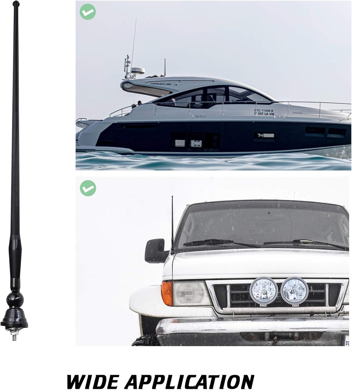 16 Inch Black AM/FM Marine Antenna O493