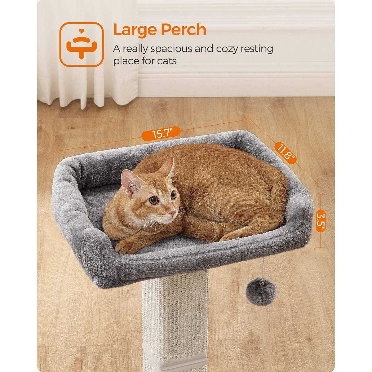 Cat Scratching Post with Plush Perch R25128