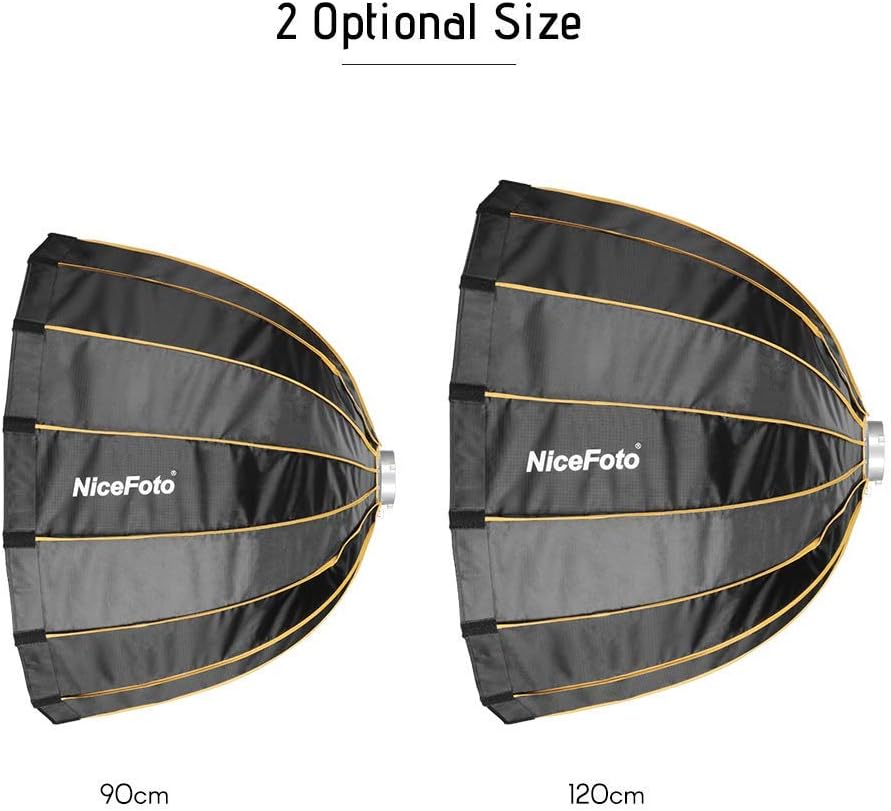 35inch/90cm Folding Deep Parabolic Umbrella Softbox with Grid Carry Bag U360