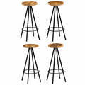 4 pcs Solid Mango Wood Bar Stools V1718