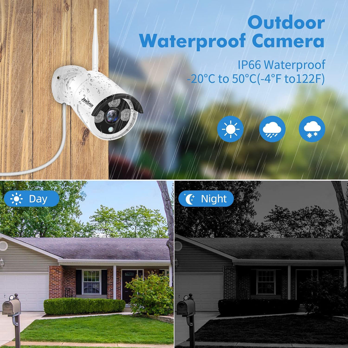 8CH 4Pcs 1080P Night Vision Security Camera System with 1TB Hard Drive F15370