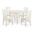 Linen White 5 Piece Kitchen Table Set with 4 Chairs H422