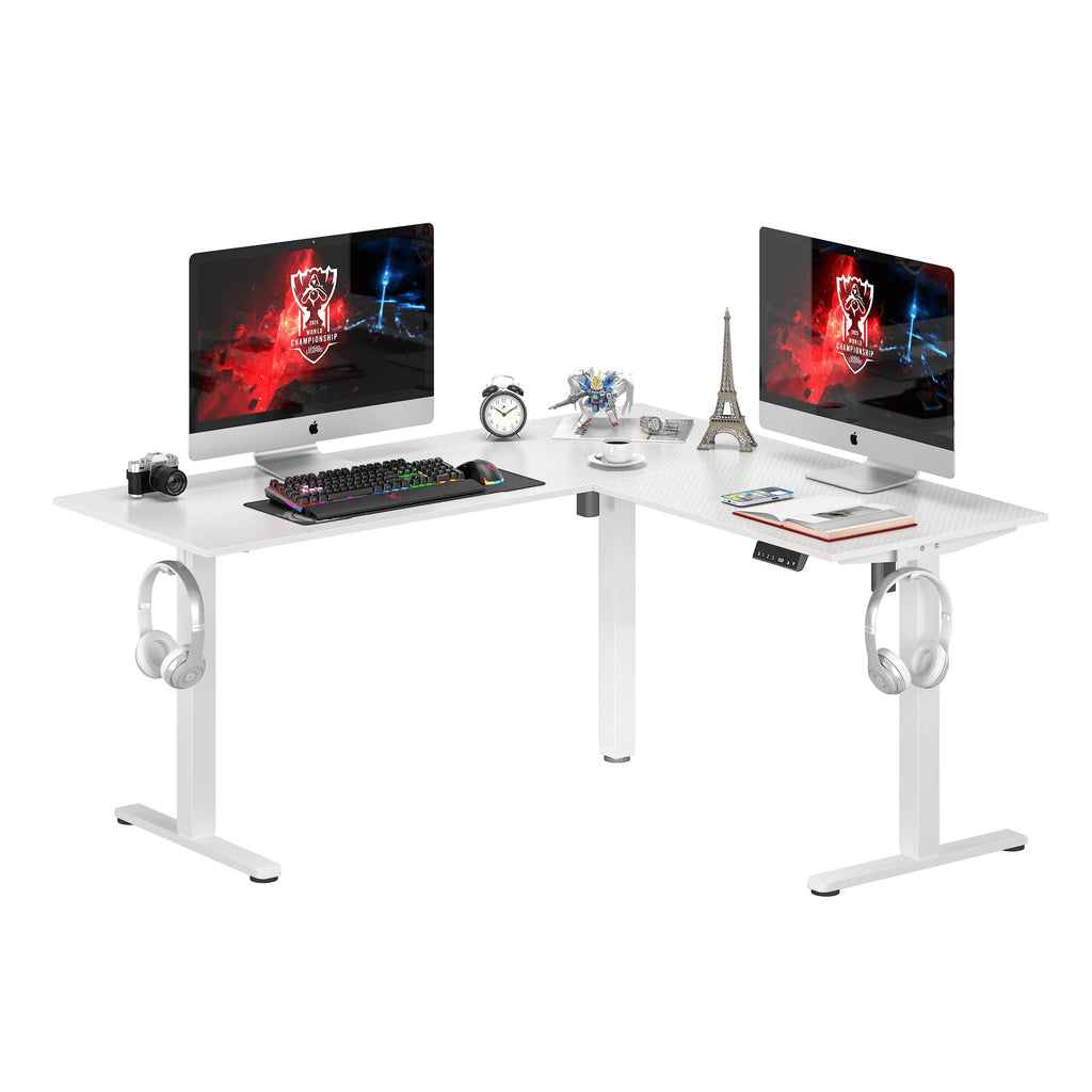 L-Shaped Electric Height Adjustable Standing Desk Y707
