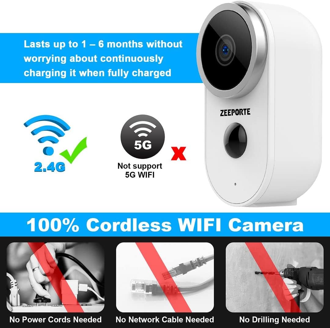 1080P HD Wireless Security Camera with Night Vision and Motion Detection O202