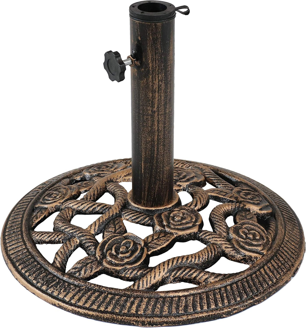 Green Cast Iron Patio Umbrella Base Stand Y861065