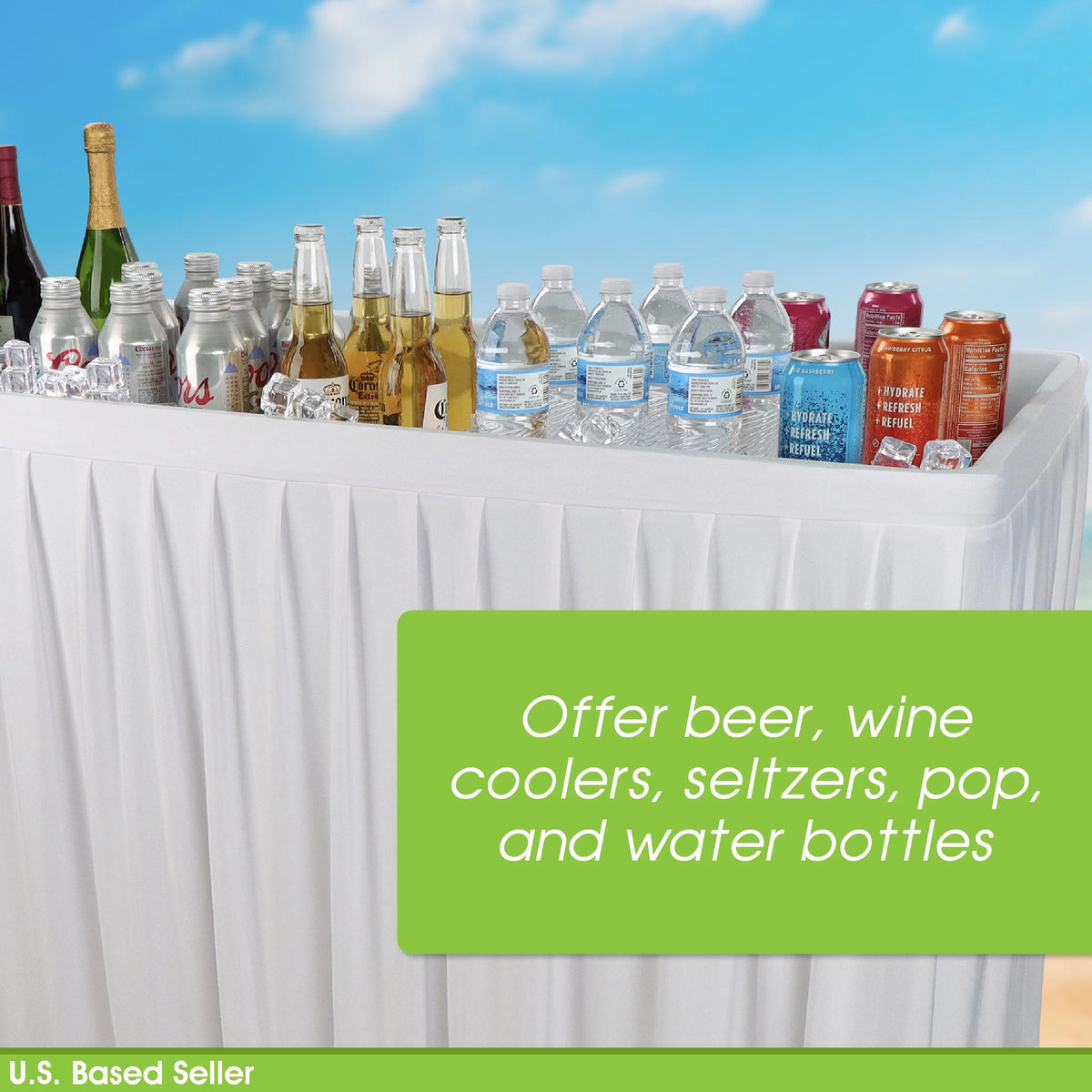 4ft Long Folding Ice Cooler Table U529055