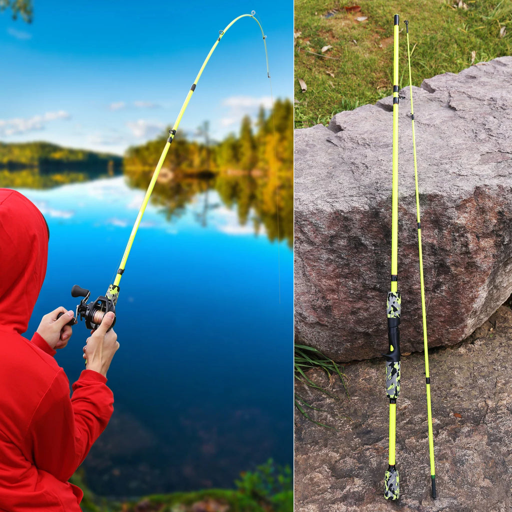 6ft Carbon Fiber 2 Pieces Fishing Pole D619144