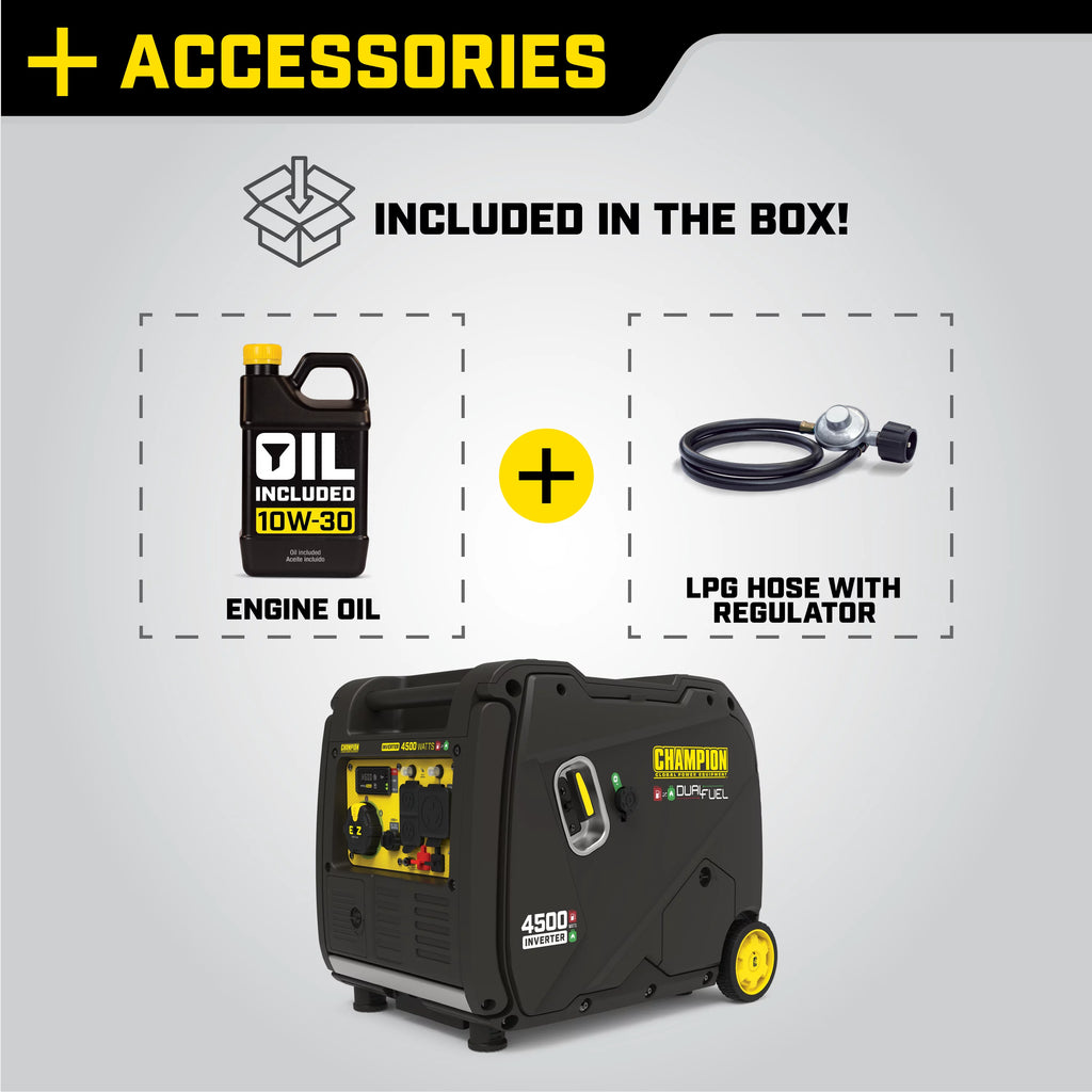4500-Watt Portable Dual Fuel Inverter Generator D23483