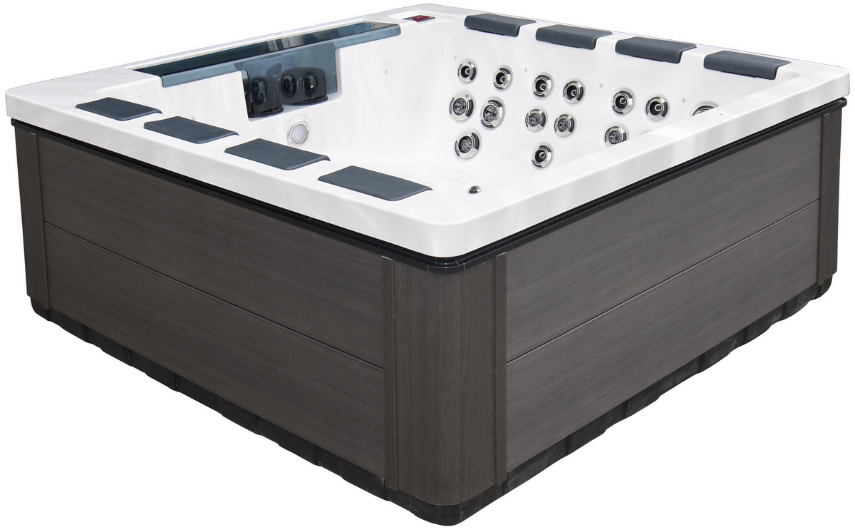 8-Person 65-Jet Acrylic Lounger Hot Tub with Speakers and Ozonator D7470