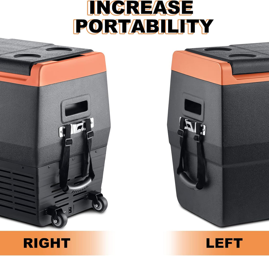 Portable Fridge Freezer with Wheels V293656