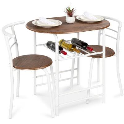 2-Person Dining Set Brown White D233864
