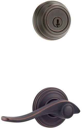 Right Hand Avalon Lever Interior Double Cylinder Handleset Trim Satin Nickel Finish H592