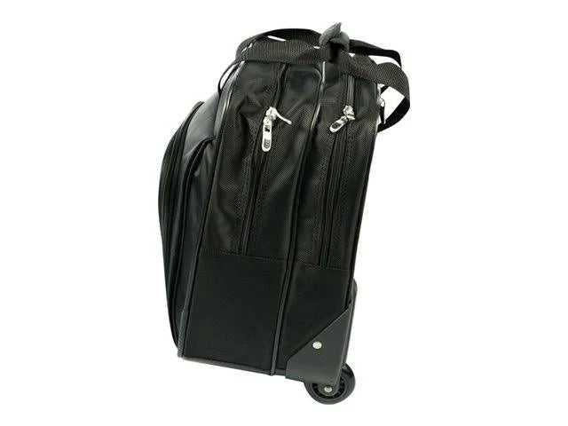 Black Nylon Rolling Laptop Case K12052