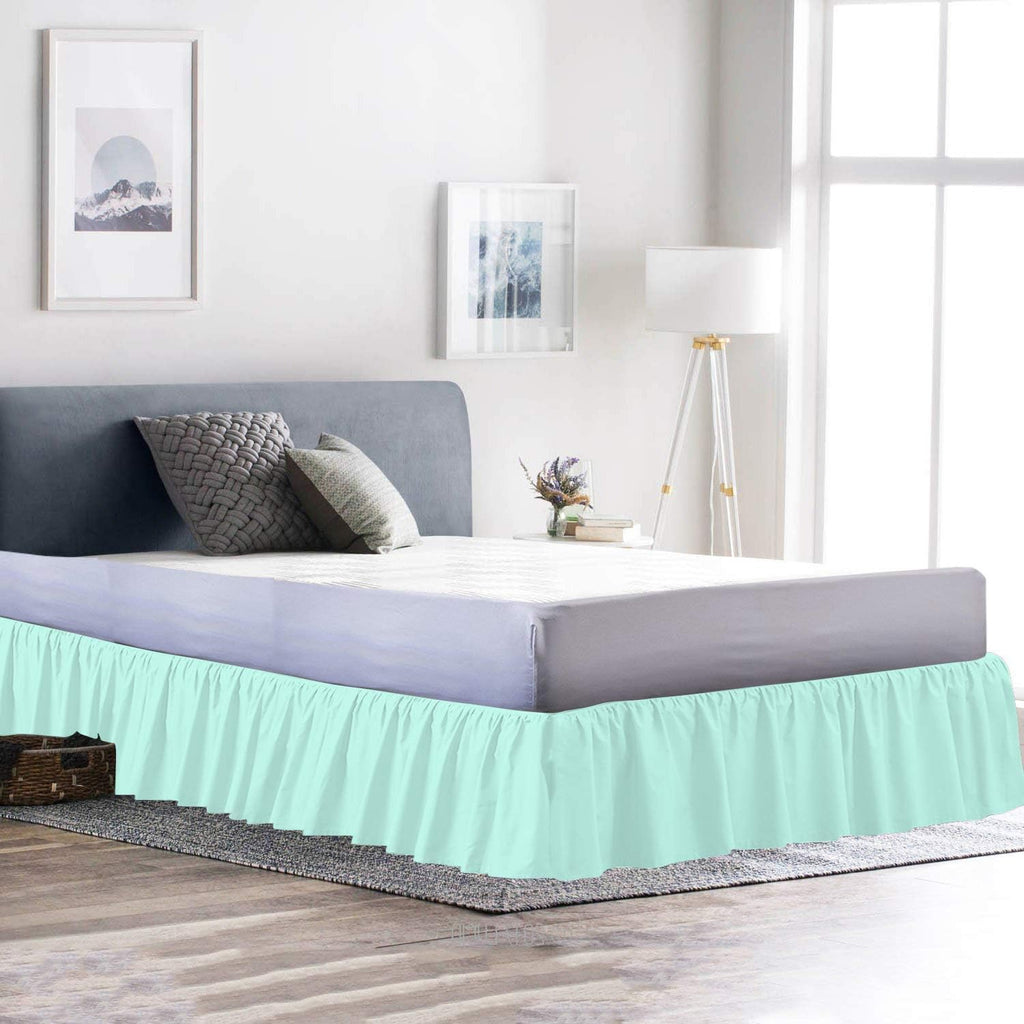 100% Cotton 800 Thread Count Ruffled Bed Skirt (Cal King, Royal Blue) 12 Inch Drop X405