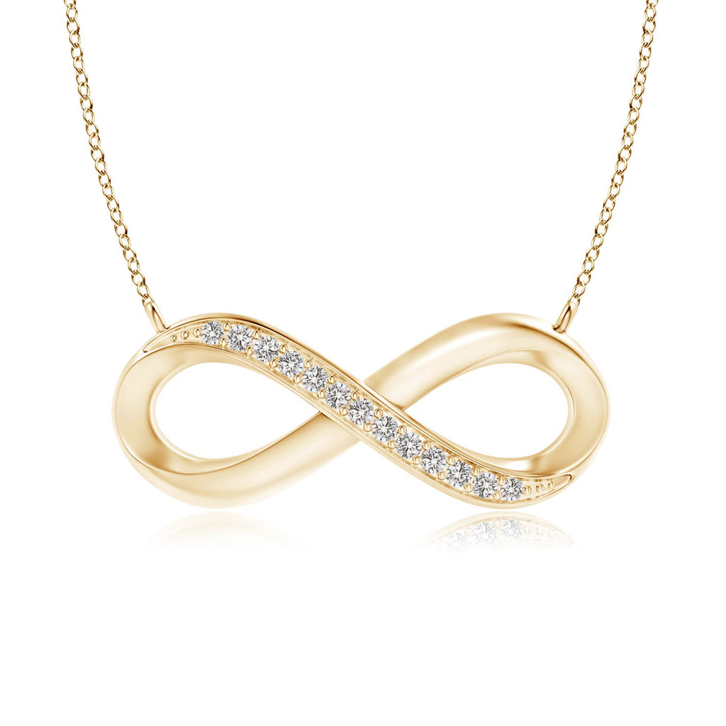 Diamond Infinity Pendant Necklace in 14K Yellow Gold X5306