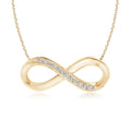 Diamond Infinity Pendant Necklace in 14K Yellow Gold X5306