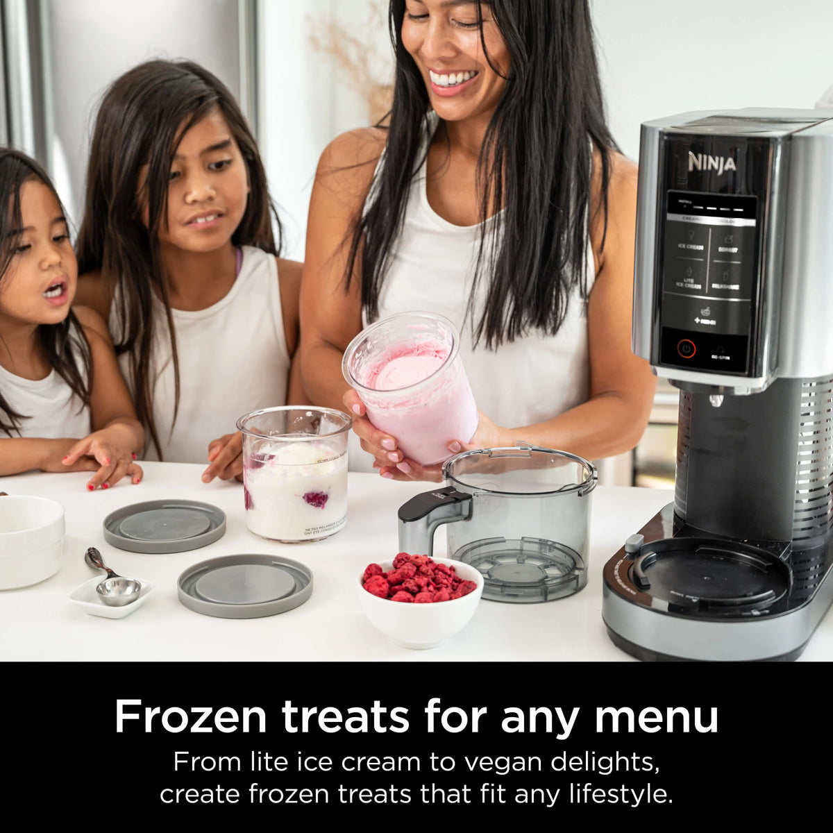 Ice Cream Maker with 5 One-Touch Programs, 16oz. Pints with Storage Lids E4764