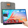 15.6" 1080P Portable Monitor with Protective Sleeve Adjustable Stand USB C HDMI K20758