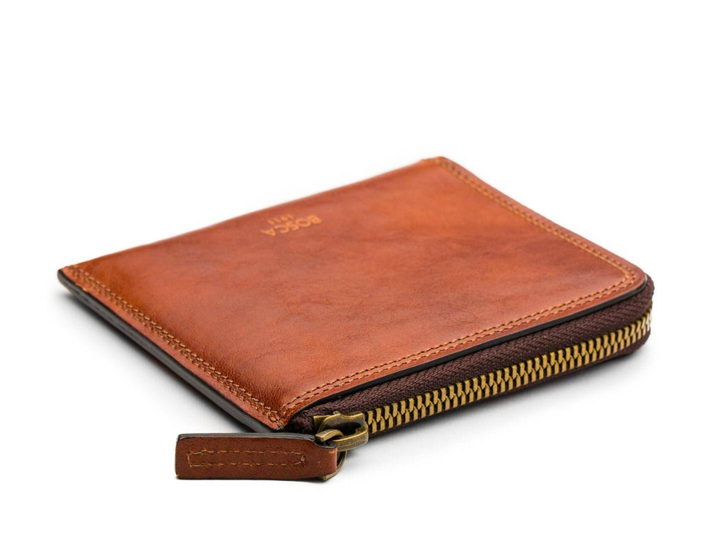 Dark Brown RFID Zip Wallet B212202