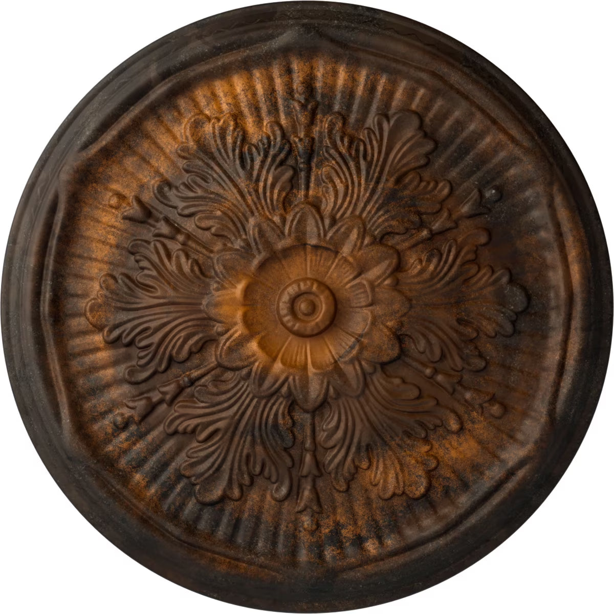 Rust Hand-Painted Ceiling Medallion T2104