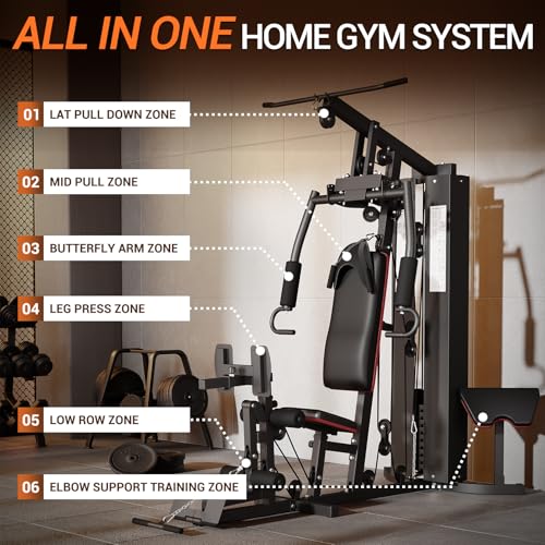 Black 150 Lbs Weight Stack Workout Station F1890
