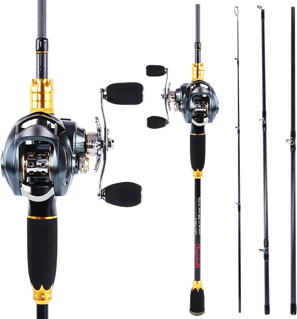 24-Ton Carbon Fiber Fishing Rod and Reel Combos with Baitcasting Reel Y835