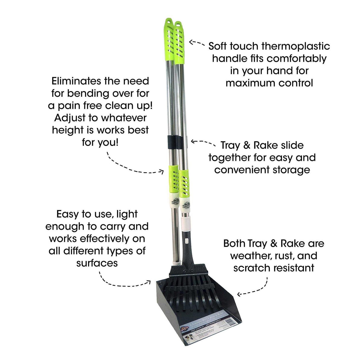 Telescoping Metal Tray & Rake U58224
