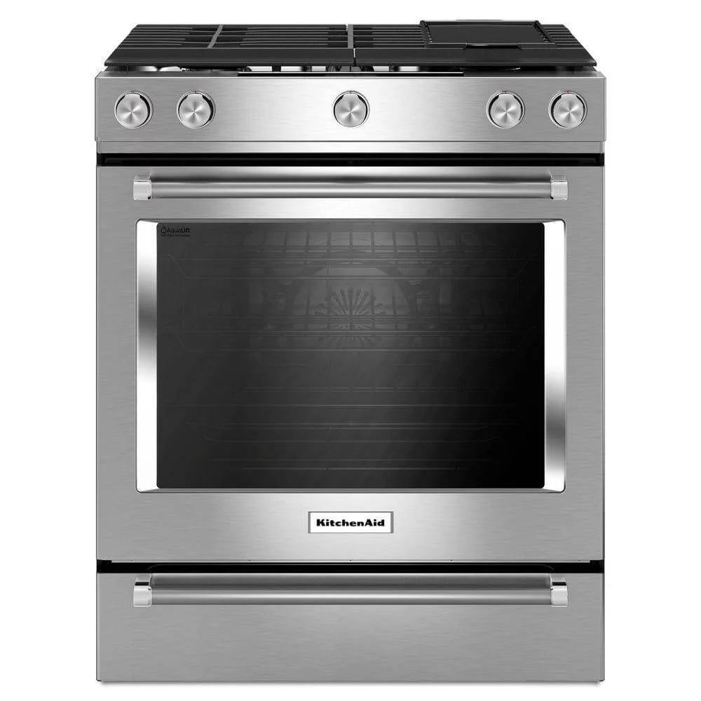 30" Wide 6.5 Cu. Ft. Slide-In Gas Range - Stainless Steel V33256