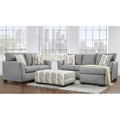Gray 2 Piece Sofa Sectional with Reversible Chaise & Loveseat Set C2135