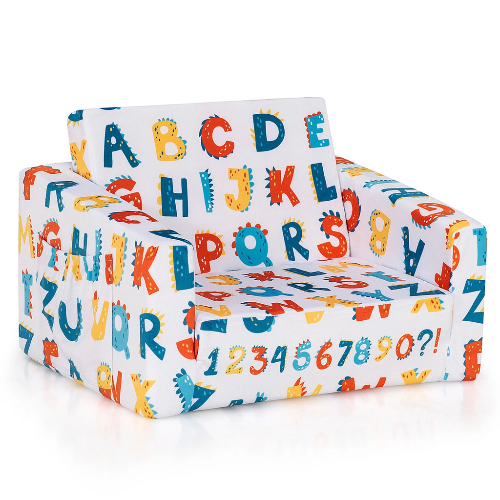 2 in 1 Kids Convertible Sofa Chair Lounger G857237