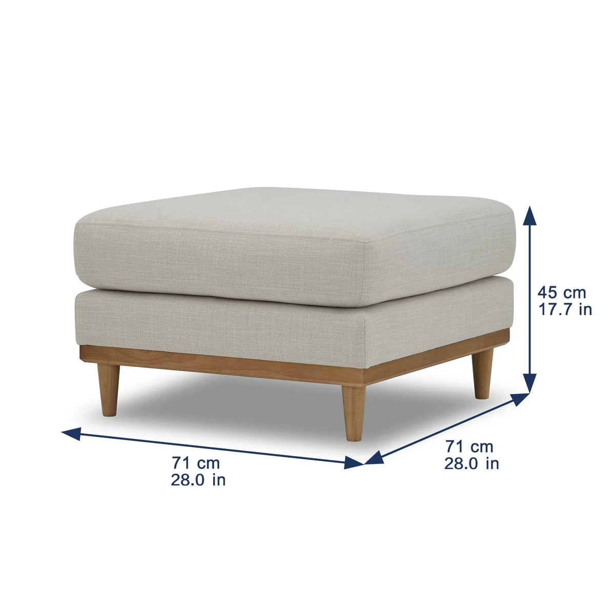 Square Wood Frame Ottoman T98044
