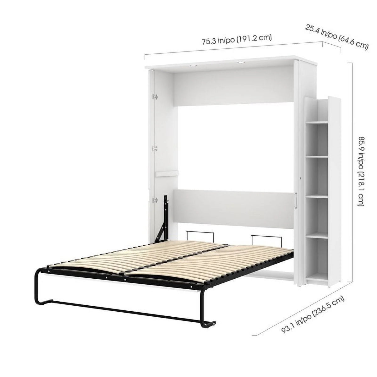 Queen Murphy Bed and Storage Unit in White Q64057
