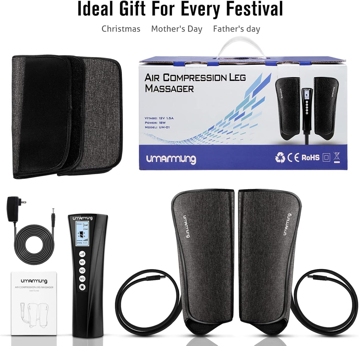 Air Compression Calf Massager with Heat D639070