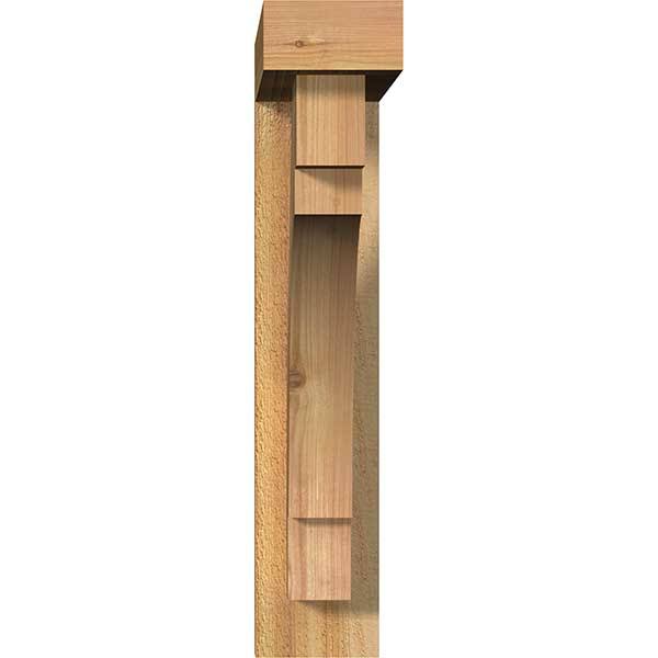 Rough Sawn Bracket with Offset Brace, Western Red Cedar F55840