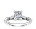 14K White Gold Solitaire Wedding Ring Y864