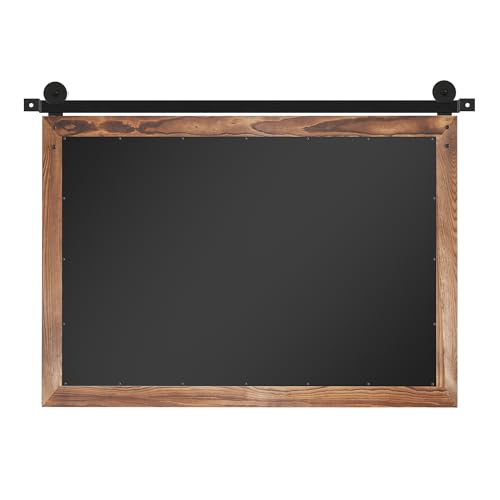 41" x 26" Rustic Wood Framed Wall Mirror (Brown) F29079