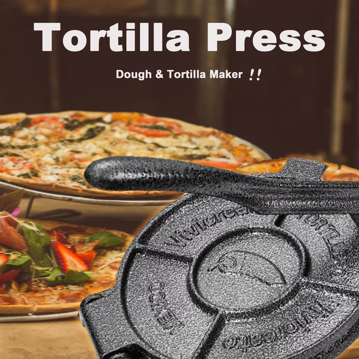7.5 inch Grey Tortilla Press V904520