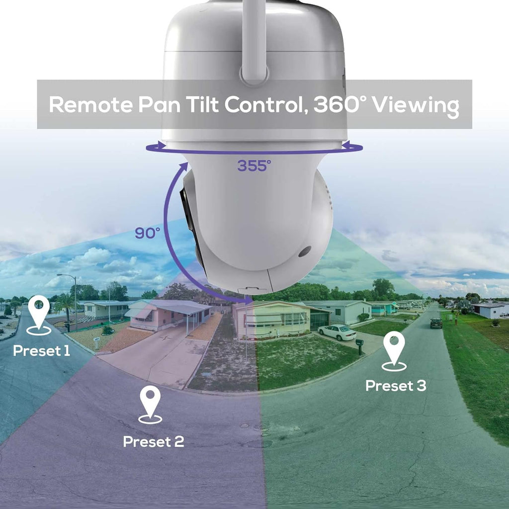 1080p PTZ WiFi Battery Powered Security Camera K113