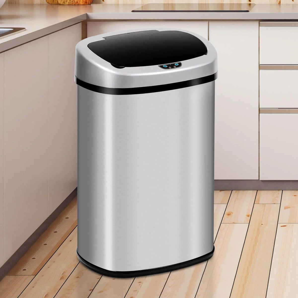 13 Gallon Stainless Steel Automatic Trash Can J109