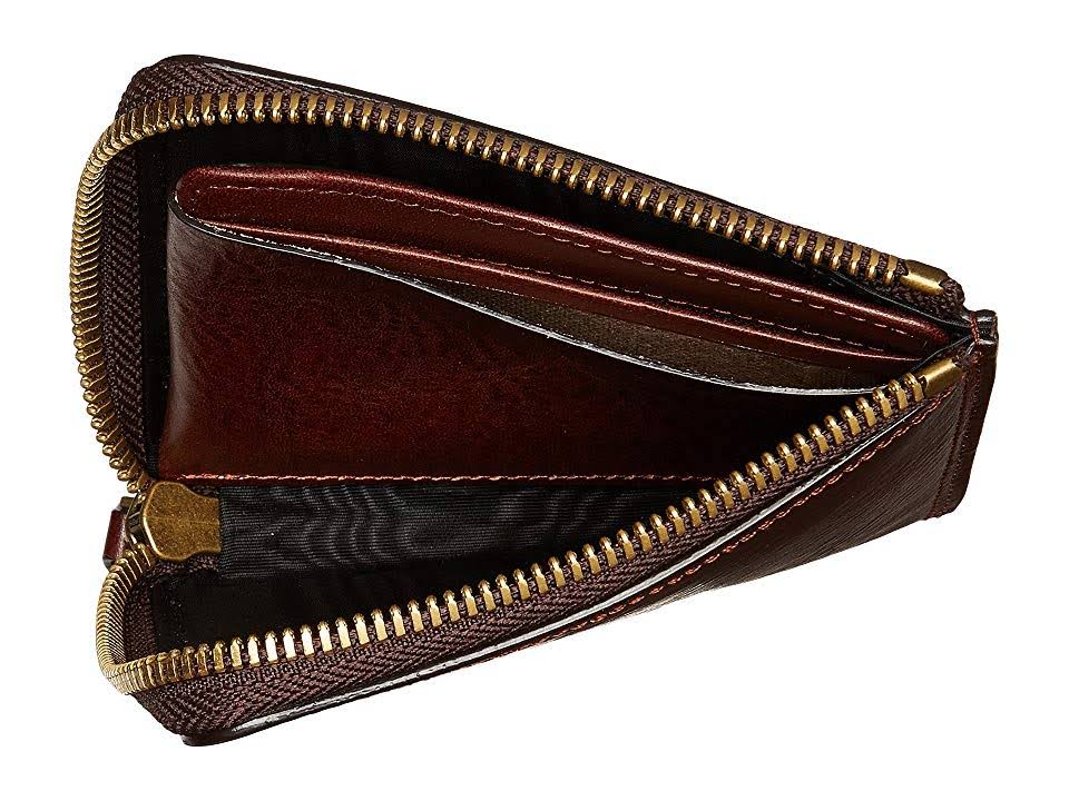 Dark Brown RFID Zip Wallet B212202