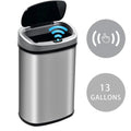 13 Gallon Stainless Steel Automatic Trash Can J109